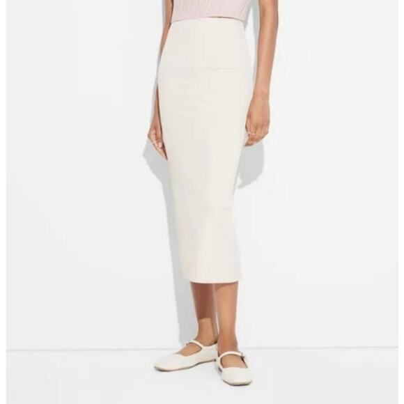 Wild Fable Beige Mid-Rise Rib Knit Column Midaxi Skirt NEW Women's XXL - Picture 1 of 10